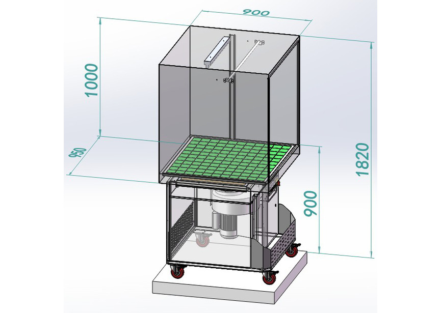 Cabine de peinture mobile avec système d'aspiration 230 V MW Tools - 6