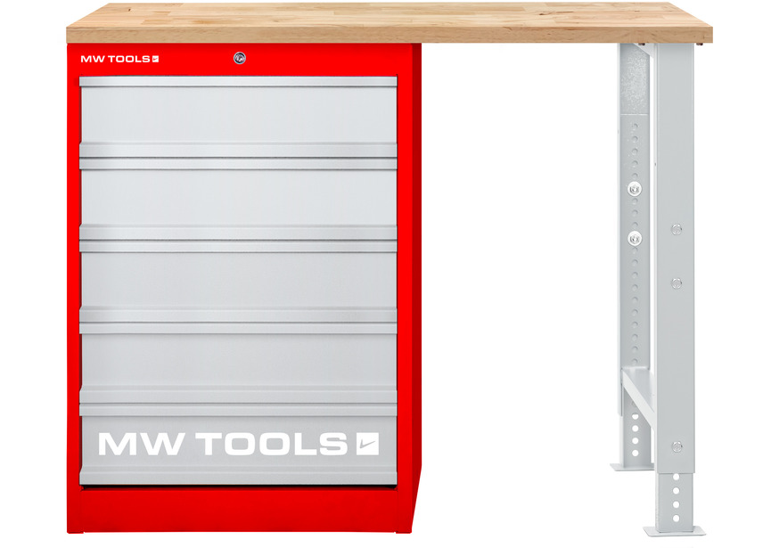 Établi modulaire Rubberwood avec armoire à tiroirs 5T 1200 mm MW Tools