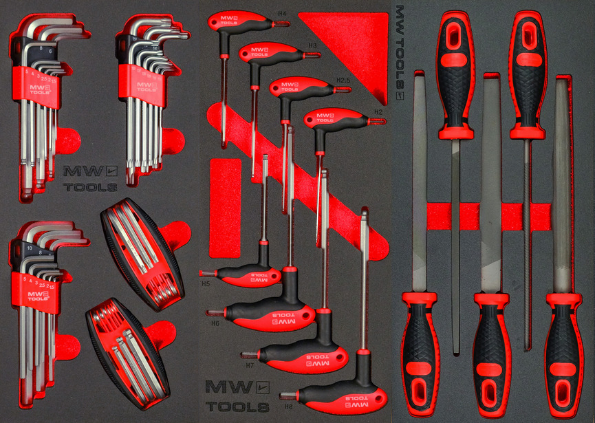Servante d'atelier complète large, noire XL 514 outils MW Tools - 5
