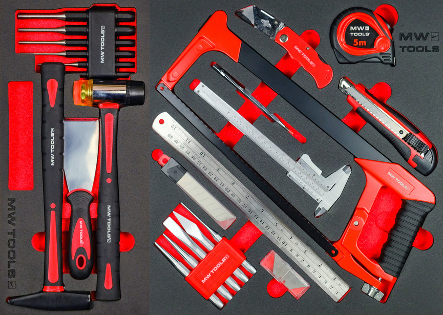 Servante d'atelier complète large, noire XL 514 outils MW Tools - 7