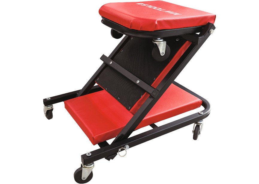 Chariot de visite mécanicien pliable robuste confortable et roues antichoc - capacité de charge 150kg MW Tools