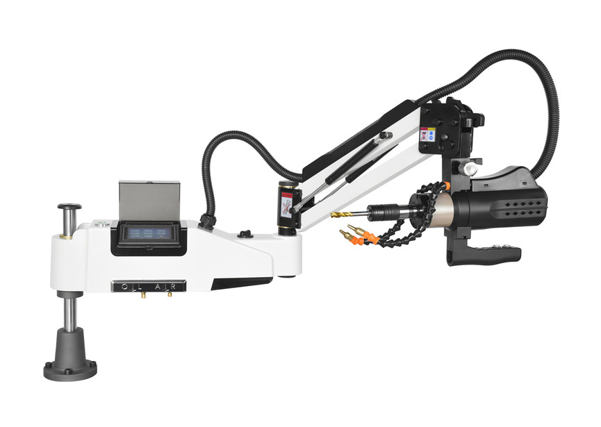 Bras de taraudage électrique M6 à M24 écran tactile PLC servo 1,2 kW 230V  système de soufflage et lubrification auto MW-Tech - 5
