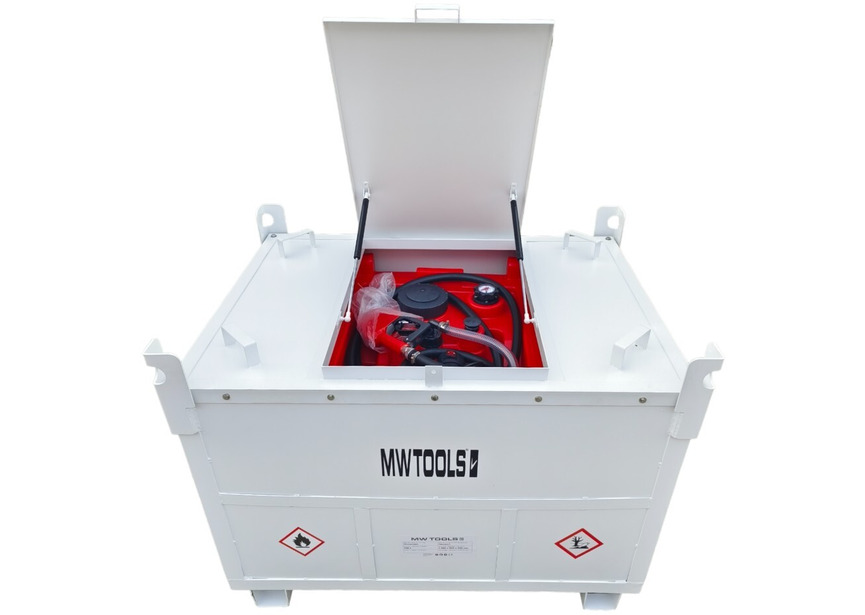 Cuve réservoir Diesel-Gasoil en métal 400 L avec pompe 12 V et pistolet automatique MW Tools - 5