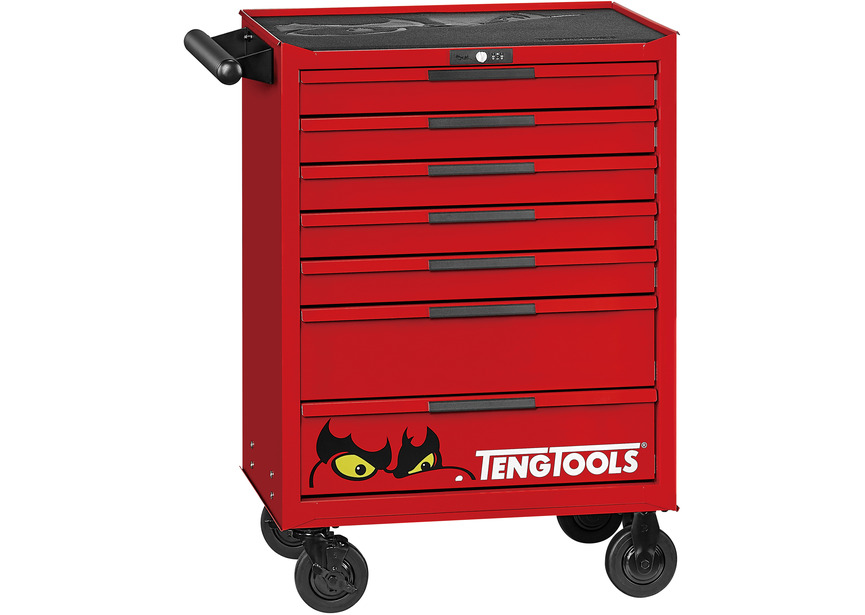 Servante d'atelier rouge professionnelle 7 tiroirs Teng Tools