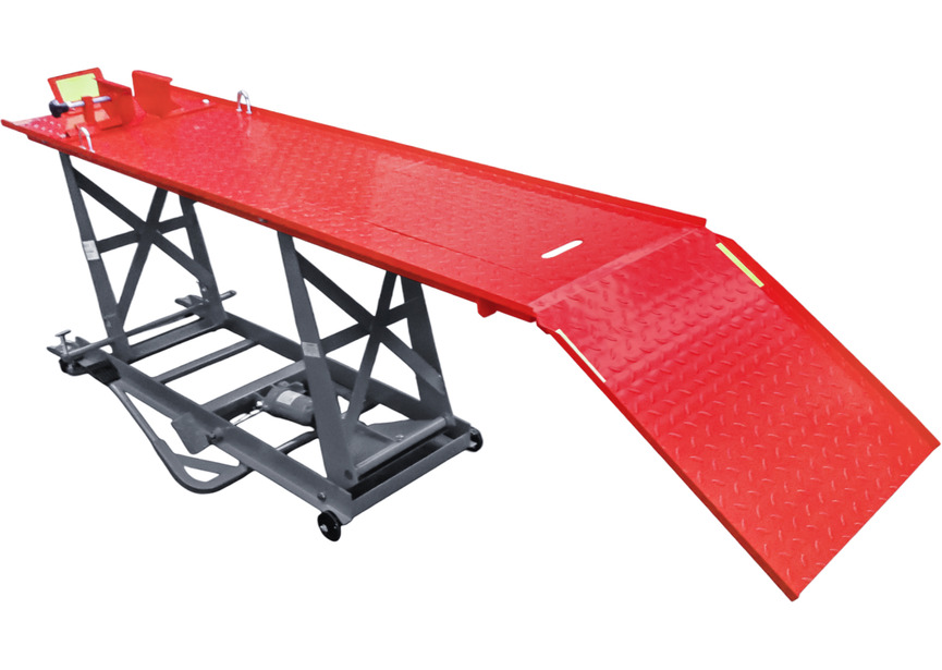 Pont moto manuel/mécanique mobile 450kg 2150x520 mm MW Tools