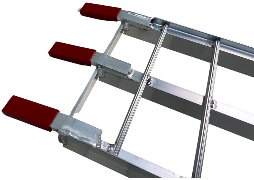 Jeu de rampes ouvertes aluminium pliables 680kg 2230x280mm  largeur utile 275mm MW Tools - 6