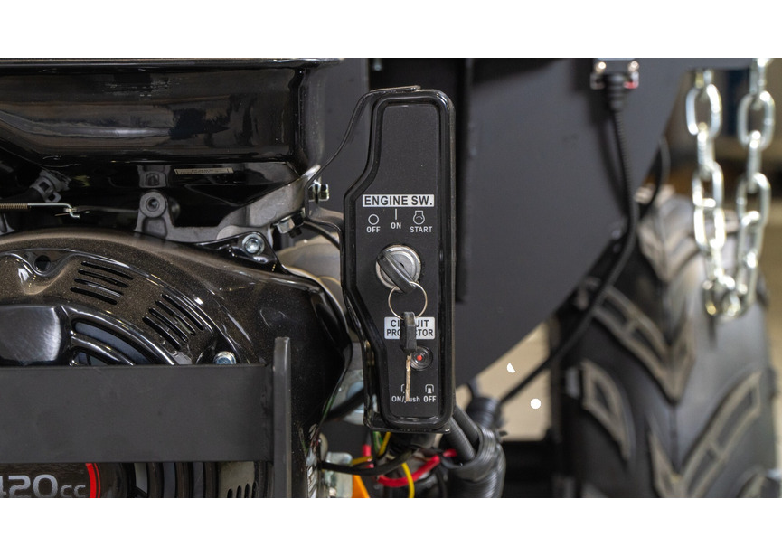 Broyeur de végétaux et branches à rouleau hydraulique pro tractable thermique essence 15cv 420cc 120mm avec démarrage électrique Torros - 11