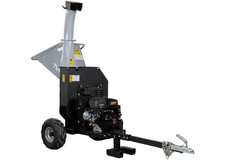 Broyeur de végétaux herbes et feuillages pro tractable thermique essence 15cv 420cc 120mm avec démarrage électrique Torros