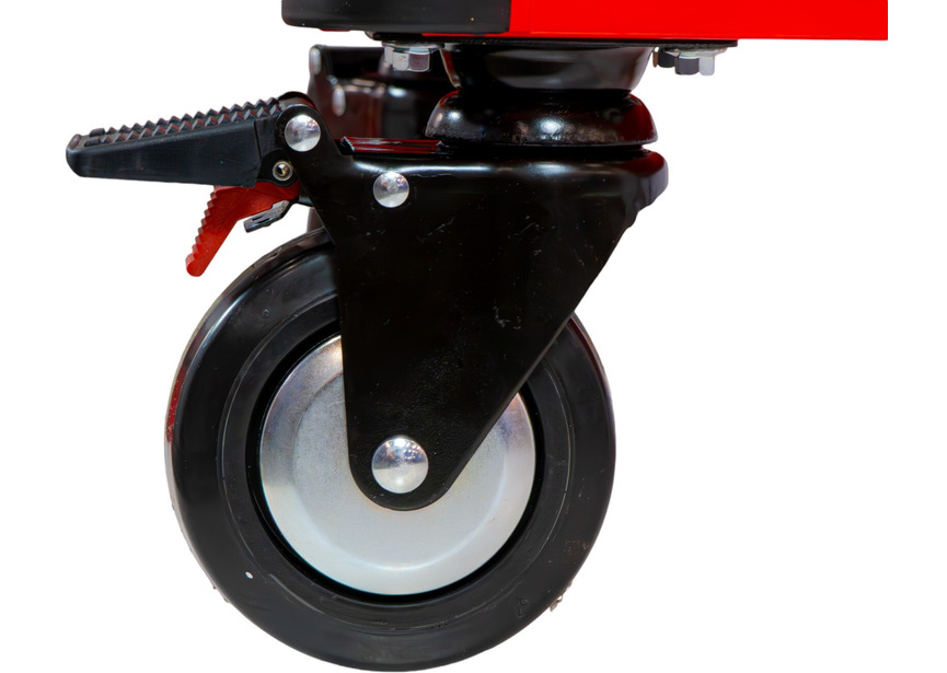 Servante d'atelier 7 tiroirs rouge et noire extra large 960 mm finition haute qualité avec plan de travail en acier inoxydable MW Tools - 8
