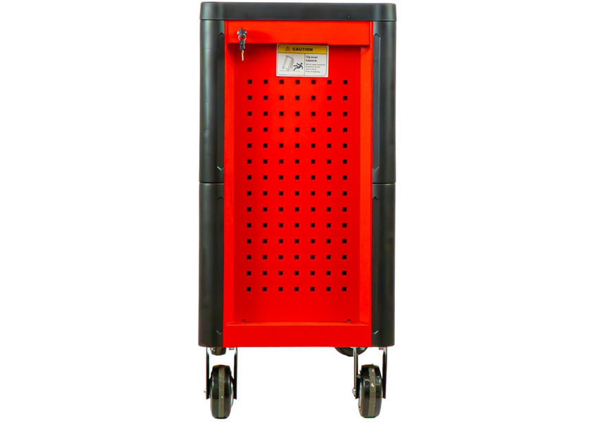 Servante d'atelier 7 tiroirs rouge et noire extra large 960 mm finition haute qualité avec plan de travail en acier inoxydable MW Tools - 4
