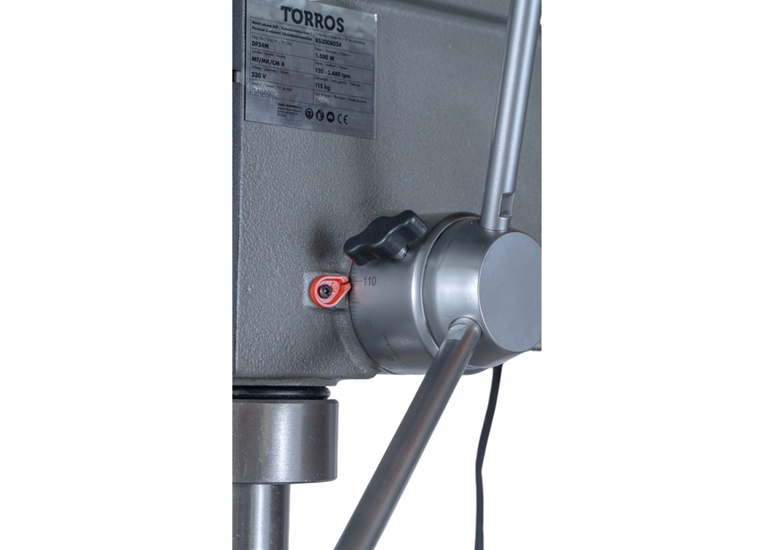 Perceuse à colonne professionnelle jusque ø 30 mm raccord CM3 1,5 kW 230V 12 vitesses 120 kg Torros - 4