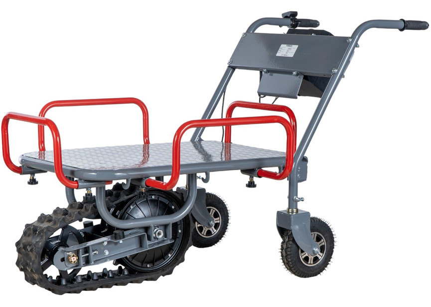 Brouette électrique à plateau 150kg sur chenille avec roues et skis Torros