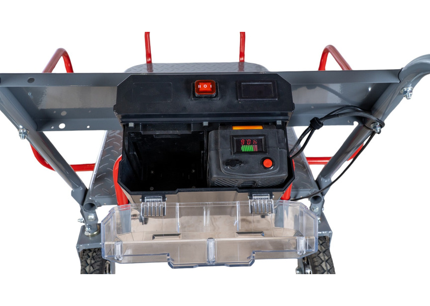 Brouette électrique à plateau 150kg sur chenille avec roues et skis Torros - 5