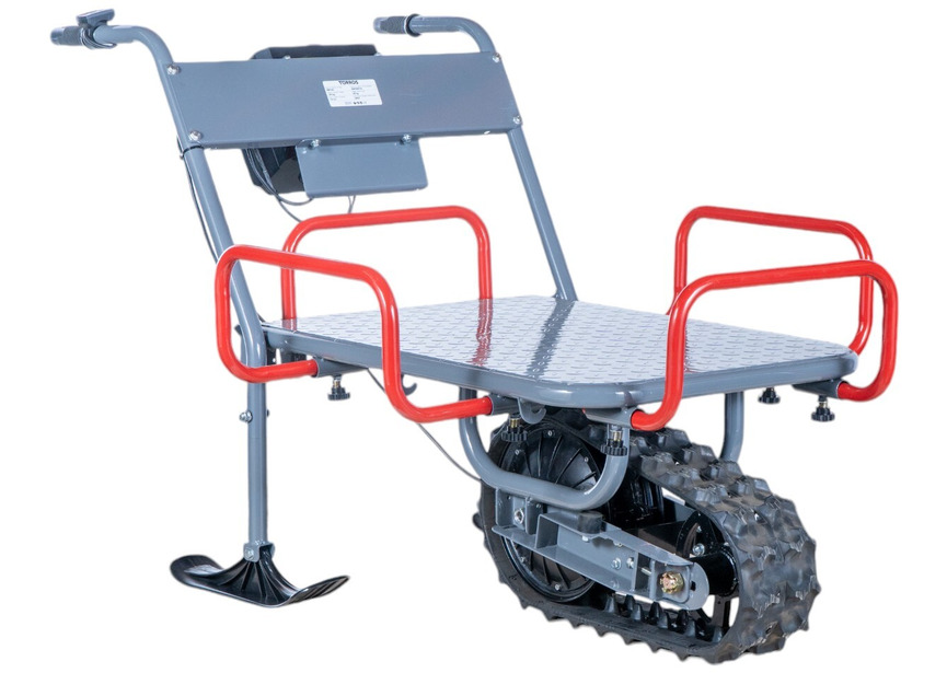 Brouette électrique à plateau 150kg sur chenille avec roues et skis Torros - 3
