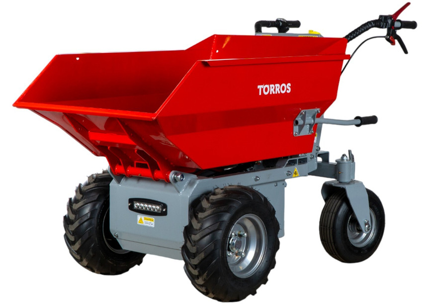 Mini dumper électrique 500kg 216L benne basculante par vérin batterie 48V / 32Ah Torros