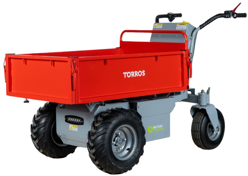Mini dumper électrique 500kg 196L plateau basculant hydraulique cloison amovible batterie 48V / 32Ah Torros - 2