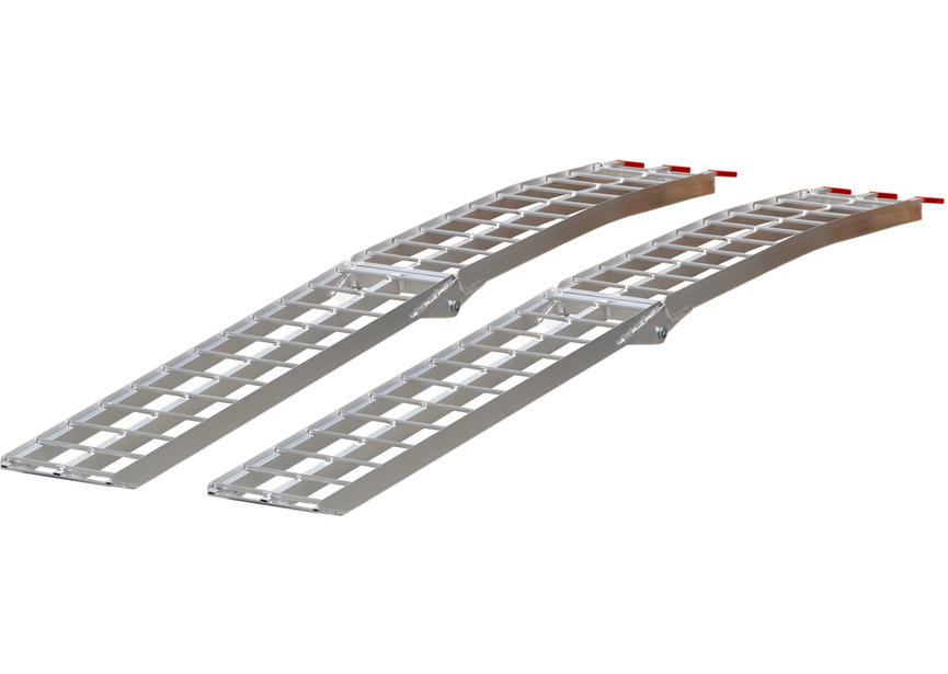 Jeu de rampes ouvertes aluminium pliables 680kg 2230x280mm  largeur utile 275mm MW Tools