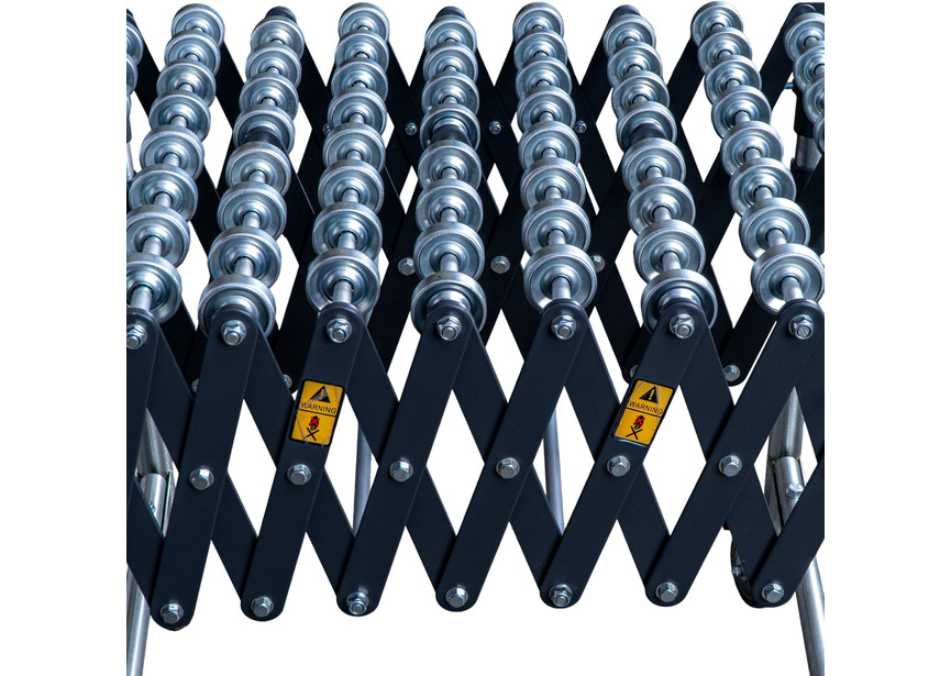 Convoyeur à rouleaux 600 mm longueur : 1,97-6,92 m rouleaux en acier 70kg/m MW Tools - 5