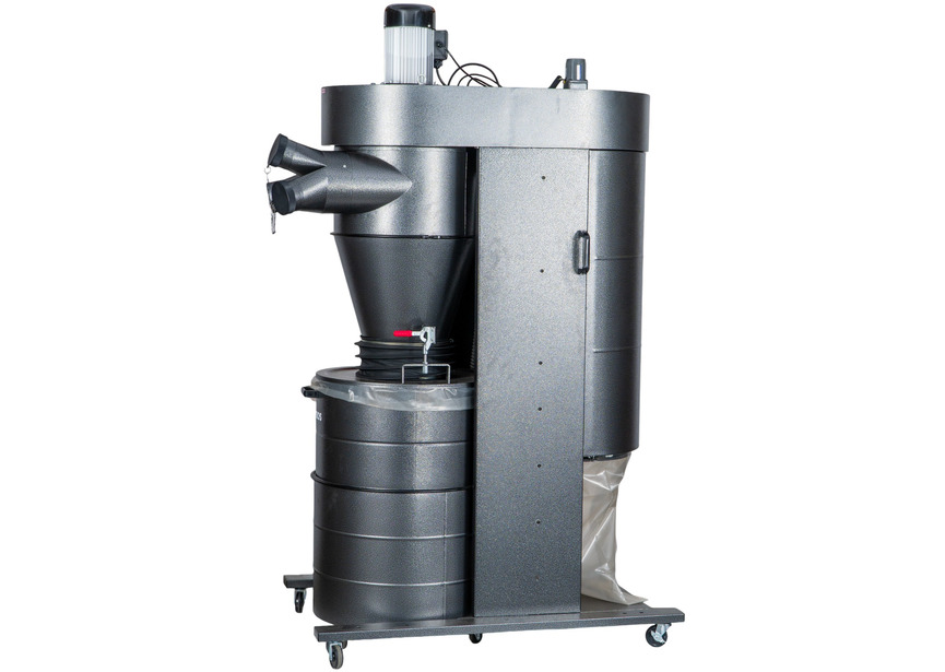 Aspirateur à copeaux et poussières bois cyclonique et auto nettoyant 2850 m³/h 3 kW 230 V Torros - 2