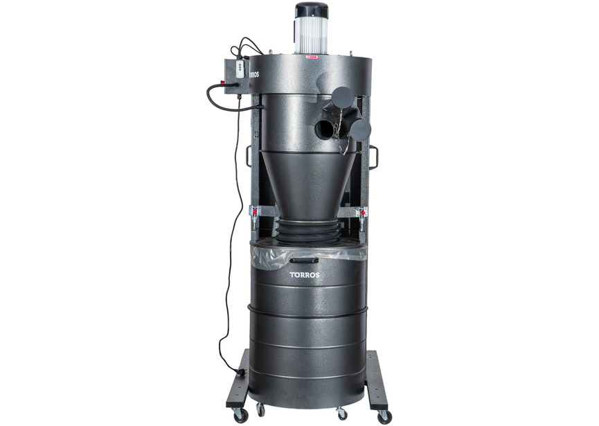 Aspirateur à copeaux et poussières bois cyclonique et auto nettoyant 2850 m³/h 3 kW 230 V Torros - 5