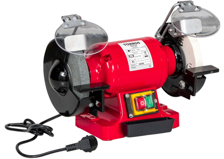 Touret à meuler ø150 mm 2850 tr/min 350 W 230V avec meules en grain 36 et 80 Torros - 2