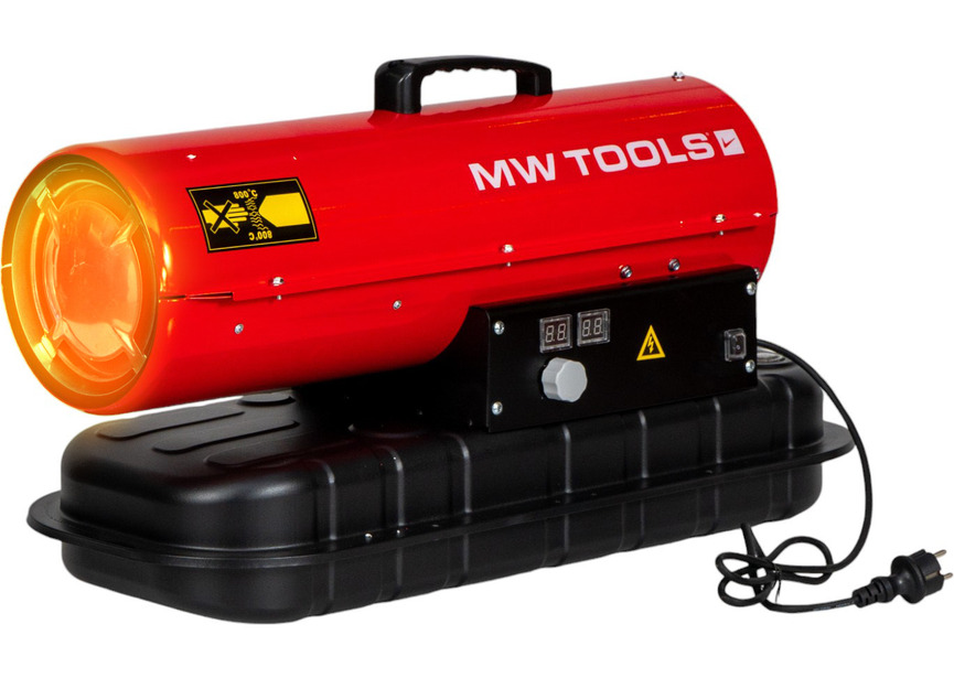 Canon à chaleur fioul 20kW portable à combustion directe et thermostat intégré MW Tools