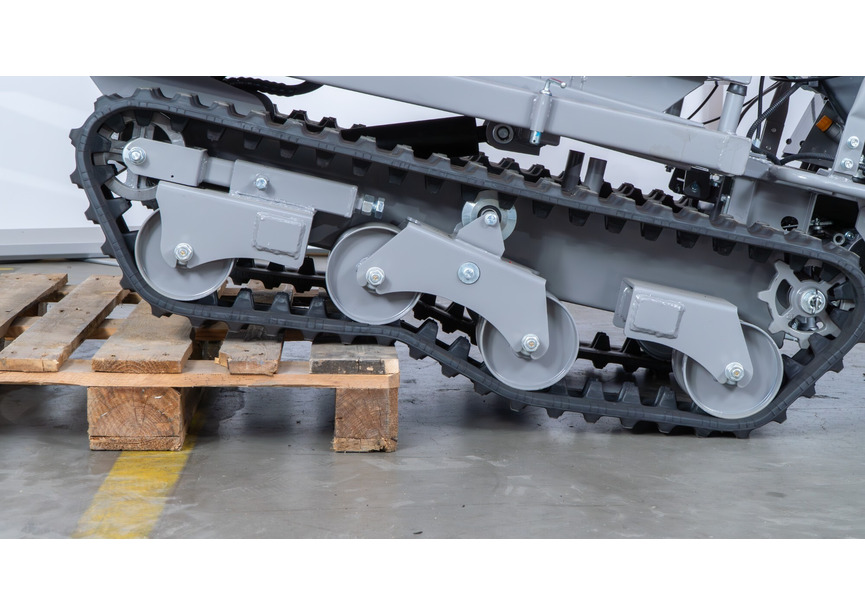 Minidumper à chenilles avec élévateur à ciseaux hydraulique benne plateau 800kg 13CH 6+2R vitesses démarrage électrique Torros - 12