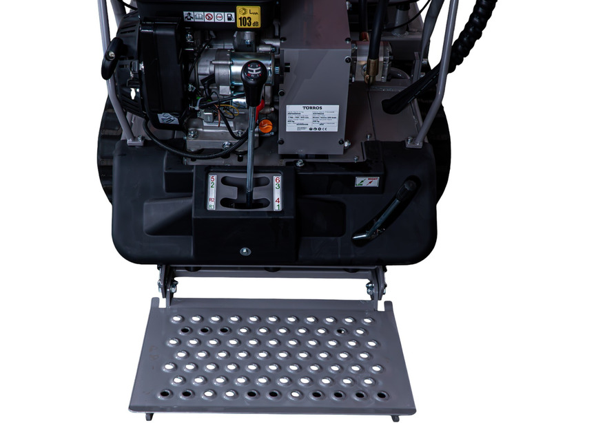 Minidumper à chenilles avec élévateur à ciseaux hydraulique benne plateau 800kg 13CH 6+2R vitesses démarrage électrique Torros - 14