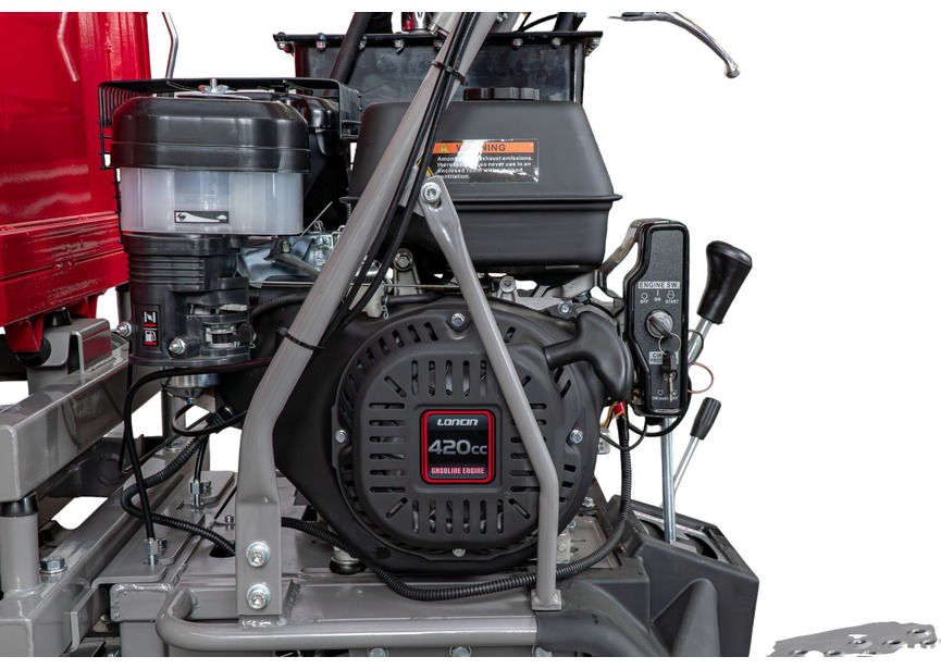 Minidumper à chenilles avec élévateur à ciseaux hydraulique benne plateau 800kg 13CH 6+2R vitesses démarrage électrique Torros - 17