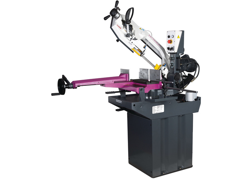 Scie à ruban pour métaux -45°/+60° capacité de coupe ronde 225 mm 1,1 kW 400V 45/90 m/min hauteur lame 27 mm Optisaw