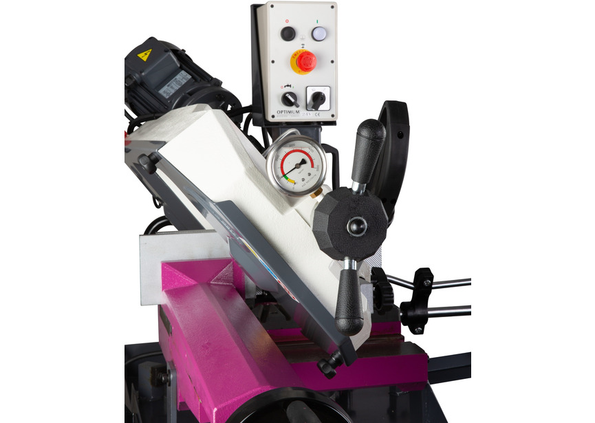 Scie à ruban pour métaux -45°/+60° capacité de coupe ronde 225 mm 1,1 kW 400V 45/90 m/min hauteur lame 27 mm Optisaw - 3