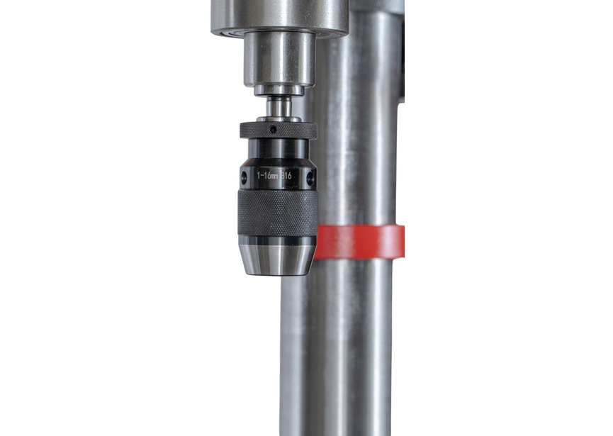 Perceuse à colonne professionnelle jusque ø 30 mm CM3 1,5 kW 230V + étau de perçage jeu de boulons jeu mêches aérosol Torros - 7