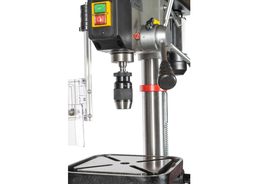 Perceuse à colonne professionnelle jusque ø 20 mm CM2 600W 230V + étau de perçage jeu de boulons jeu mêches aérosol Torros - 9