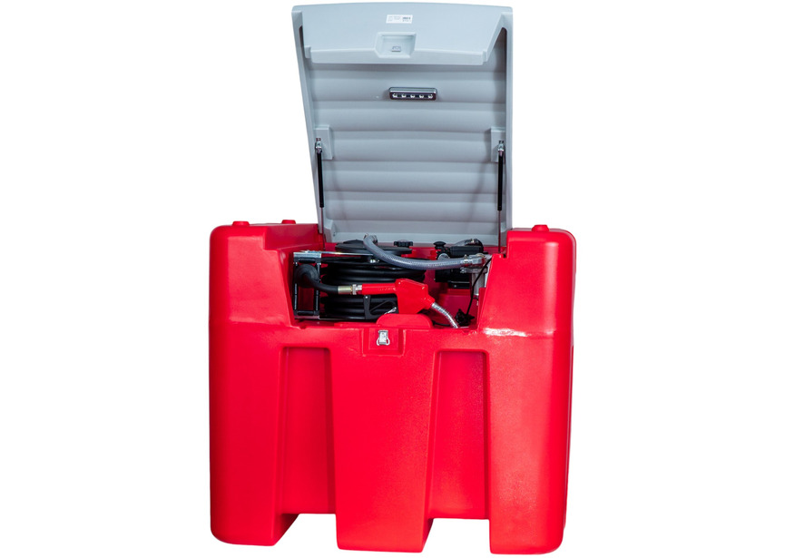 Cuve Réservoir Diesel Rouge Fioul en PE 980 L avec pompe 230 V et pistolet automatique MW Tools - 3