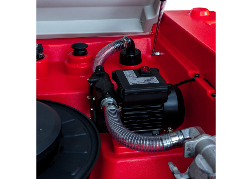 Cuve Réservoir Diesel Rouge Fioul en PE 980 L avec pompe 230 V et pistolet automatique MW Tools - 11