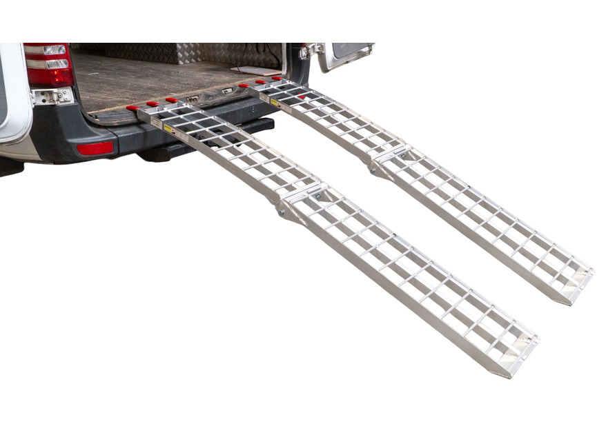 Jeu de rampes ouvertes aluminium pliables 680kg 2230x280mm  largeur utile 275mm MW Tools - 2